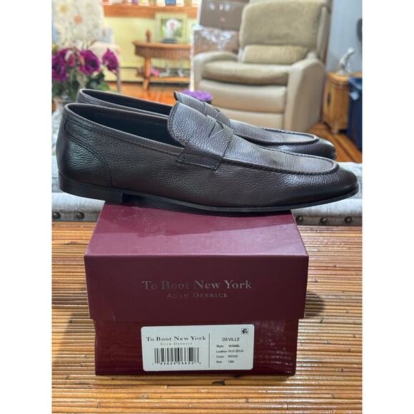 To Boot New York Deville Leather Penny Loafer - Wood sz. 13 us - Picture 5 of 12